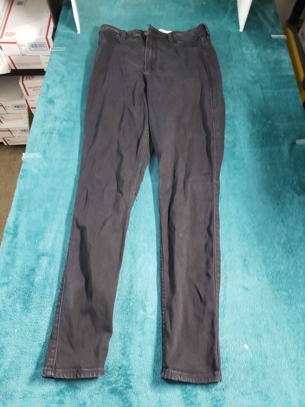 Hollister Jeans Size 11 Long Womens Black Pants Stretch Denim High Rise Jegging